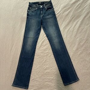 7 For All Mankind Dark Blue Straight Leg Jeans